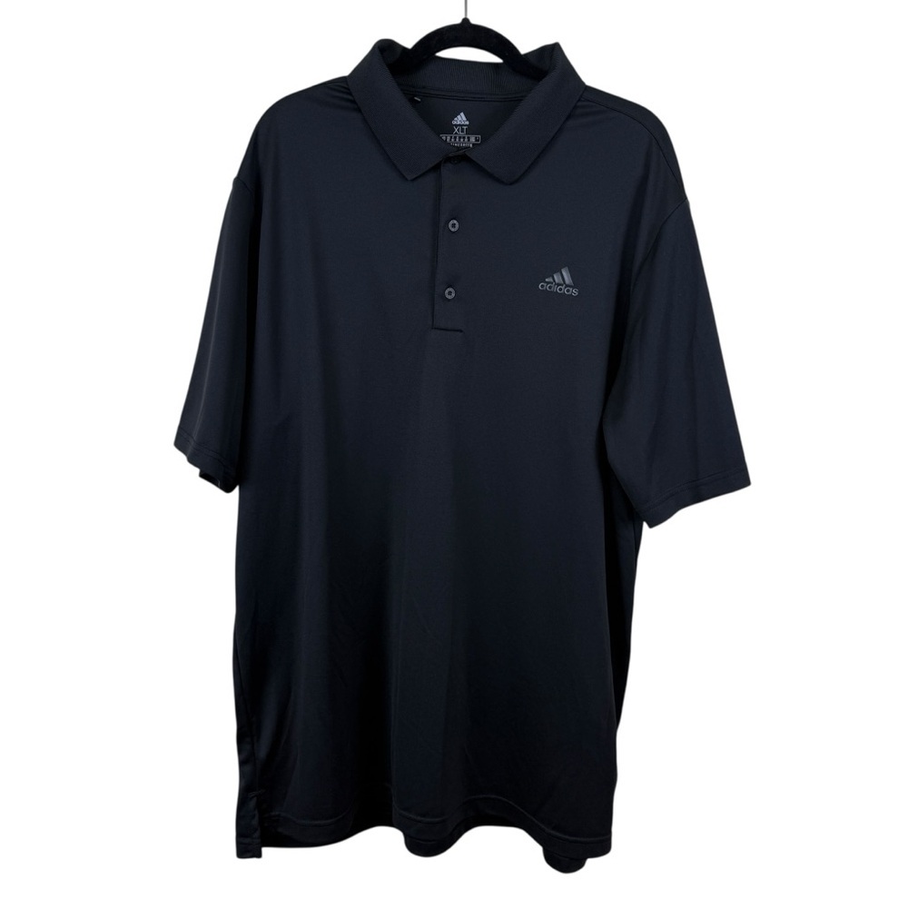 Adidas Mens Black Core Performance Primegreen Polo Shirt for Golfers Size XLT